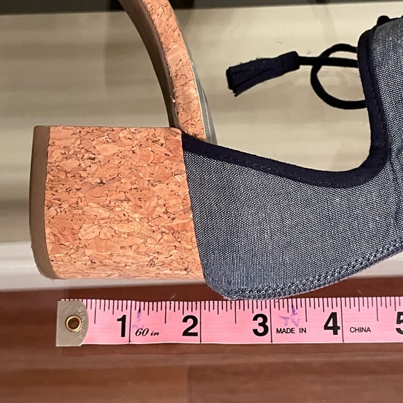 Bandolino cork/denim sandals size 7.5 - Picture 7 of 9